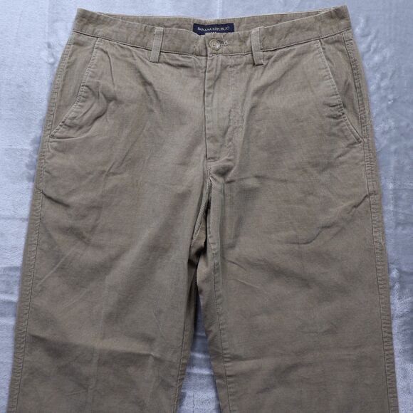 Banana Republic Pants Mens Size 33x32 Brown Relaxed Straight Cotton Corduroy - Picture 8 of 12